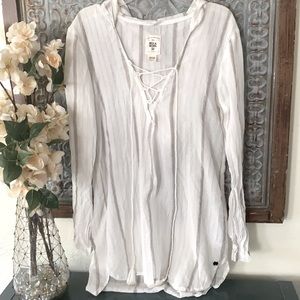 Billabong long sleeve 100% cotton beach cover up